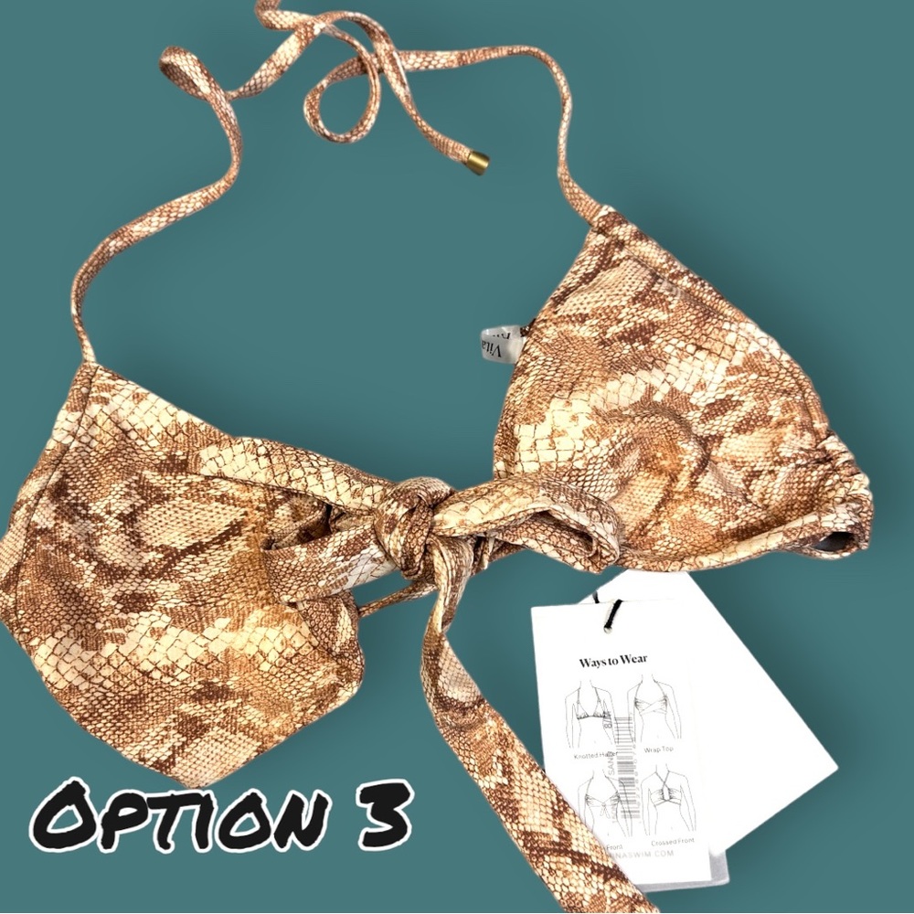 🎉 HOST PICK! 🎉NWT Vitamin A Milana Tie Side Top In Sand Snake. Various Sizes - Picture 6 of 14